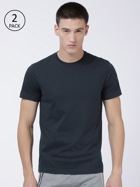 

Levis Men Pack of 2 Solid Round Neck T-shirts, Navy blue