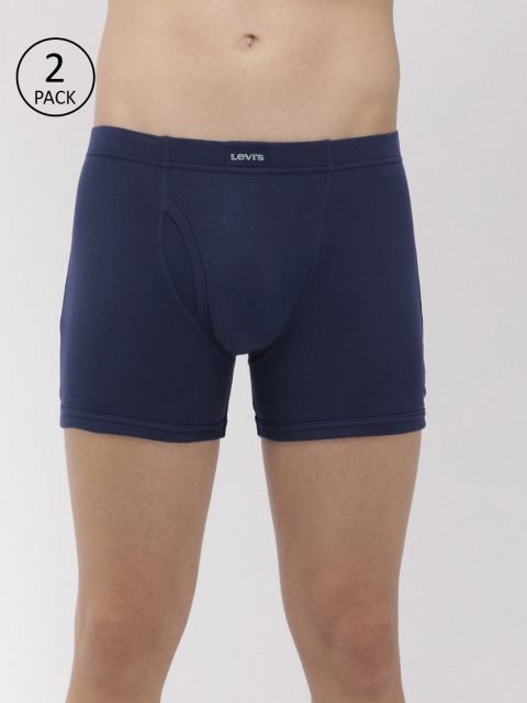 

Levis Men Pack of 2 Solid Trunks, Navy blue
