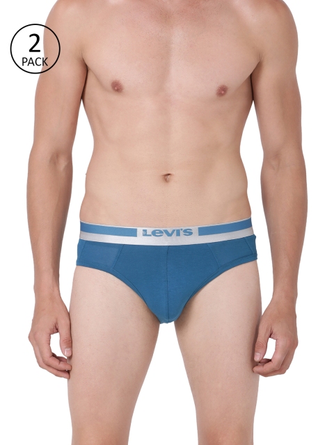 

Levis Men Pack of 2 Solid Briefs, Blue
