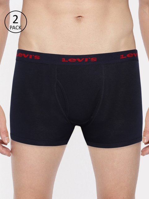 

Levis Men Pack of 2 Solid Trunks, Navy blue