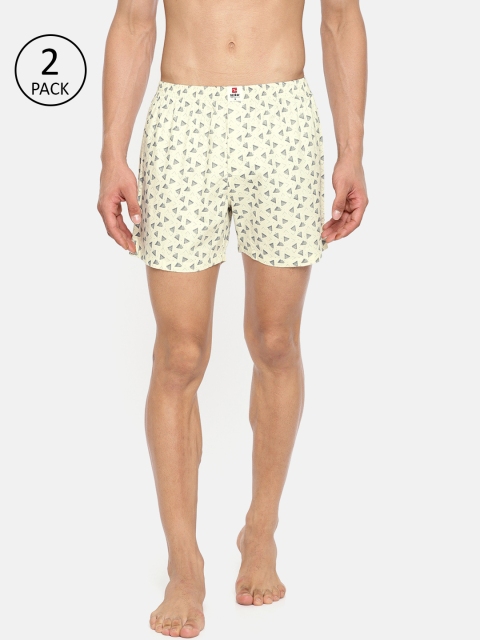 

SPYKAR Men Pack of 2 Printed Boxers, Beige