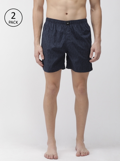

Park Avenue Men Pack of 2 Navy Blue Printed Boxers 11029878
