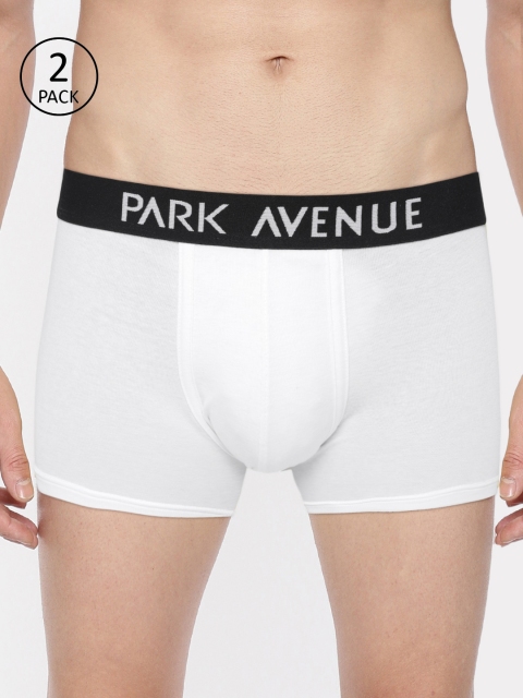 

Park Avenue Men Pack of 2 White Solid Comfit Trunks