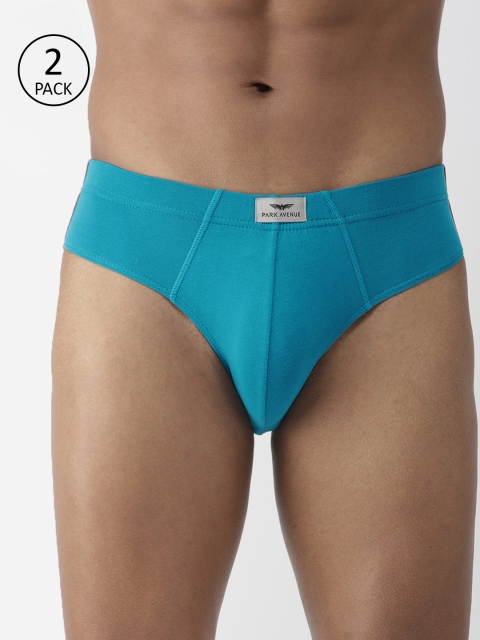 

Park Avenue Men Pack of 2 Blue Solid Basic Briefs