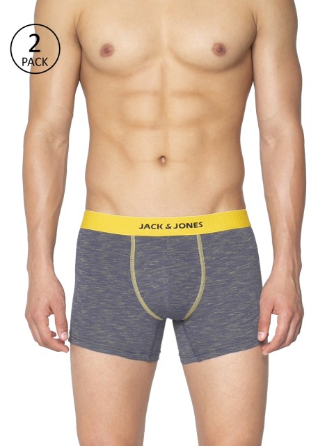 

Jack & Jones Men Pack Of 2 Blue Inject Trunks 8874037-2