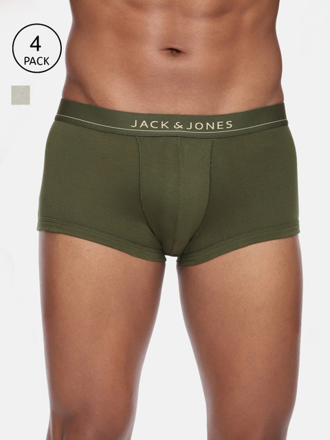 

Jack & Jones Men Pack of 2 Brazilian Trunks, Olive