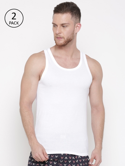 

Jack & Jones Men Pack of 2 Innerwear Vests, White