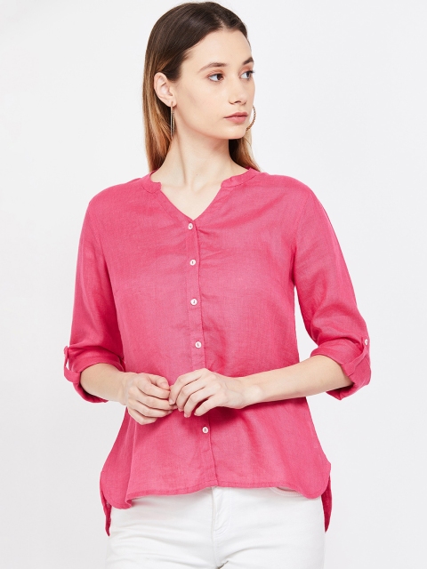 

Bossini Women Pink Solid Shirt Style Top