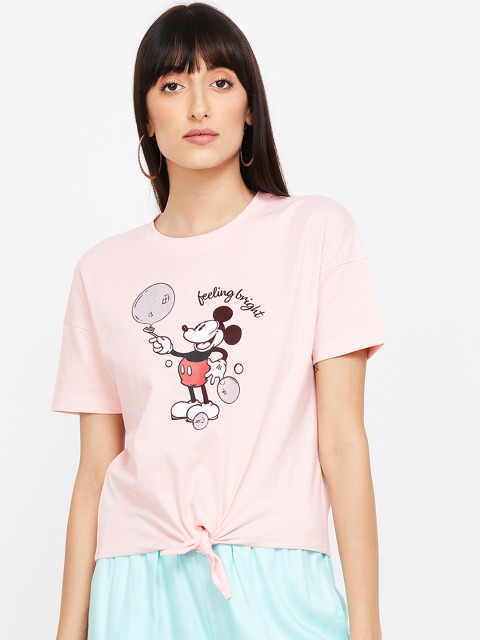 

Ginger by Lifestyle Women Pink Printed A-Line Top