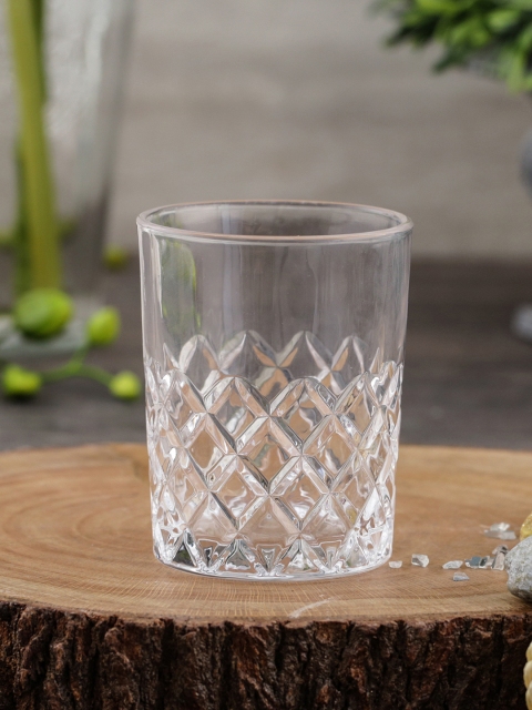 

Pure Home and Living Set Of 6 Transparent Textured Glasses