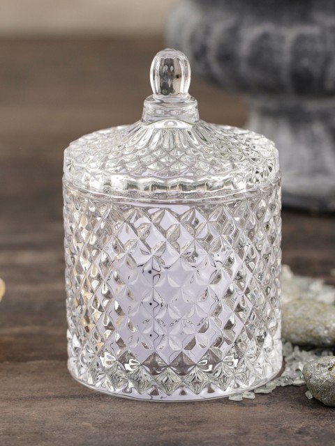 

Pure Home and Living Set Of 2 Transparent Textured Diamond Cotton Boxes