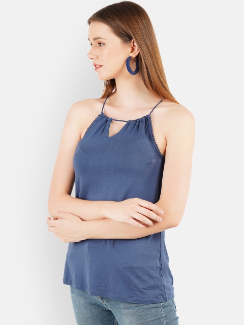 

Aditi Wasan Women Blue Solid A-Line Top