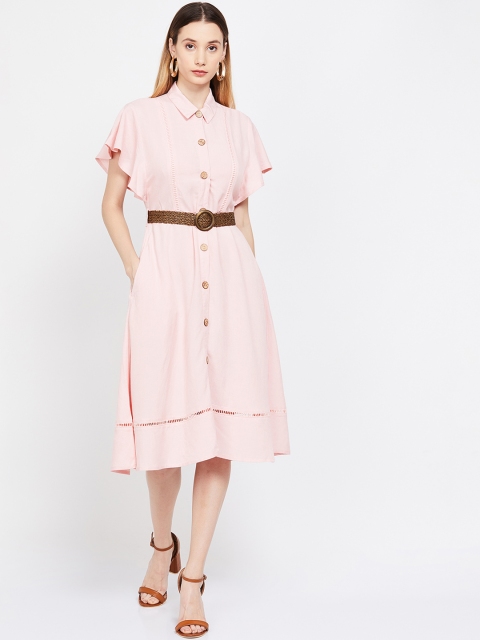 

CODE by Lifestyle Women Pink Solid Shirt Dress