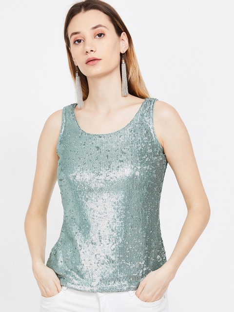 

CODE by Lifestyle Women Green Embellished Top