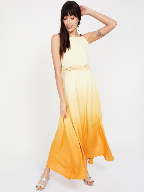

CODE by Lifestyle Women Mustard Yellow Ombre-Dyed Maxi Dress