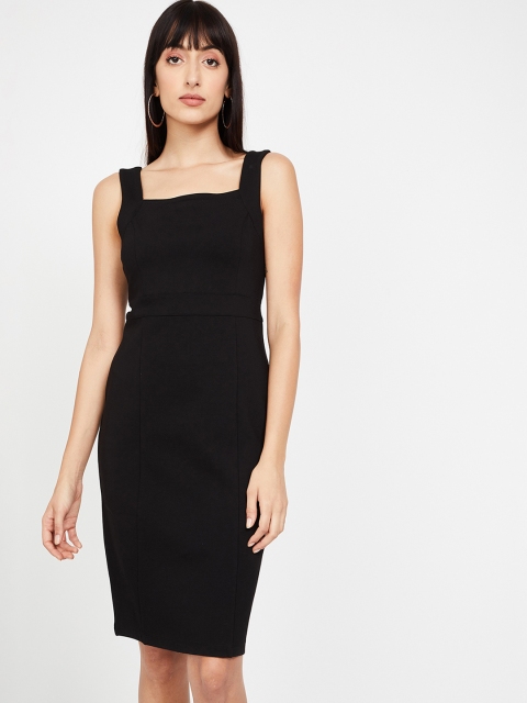 

CODE by Lifestyle Women Black Solid Sheath Dress