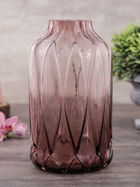 

Pure Home and Living Pink Solid Glass Spring Flower Vase