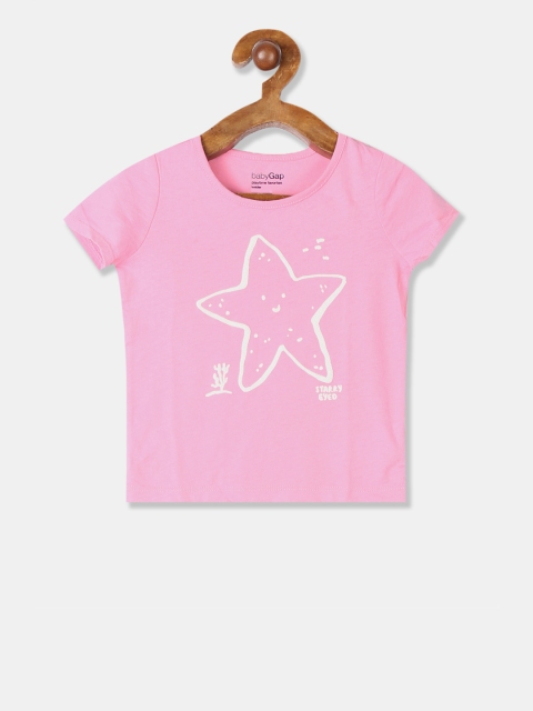 

GAP Boys Pink- Coloured Graphic Print Round Neck T-shirt