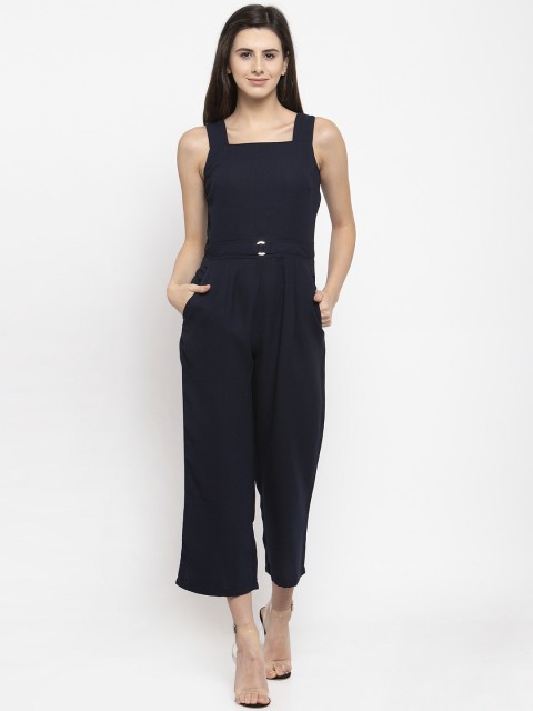 

Magnetic Designs Women Blue Solid Culotte Jumpsuit