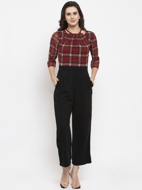 

Magnetic Designs Red & Black Checked Basic Jumpsuit