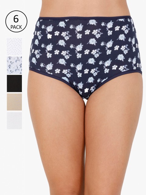 

every de by amante Women Pack Of 6 High-Rise Hipster Briefs 11010898-1-11010906-1, Multi