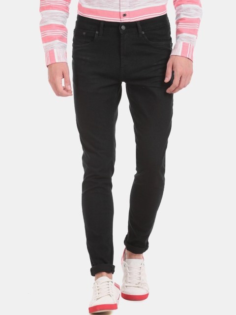 

Aeropostale Men Black Skinny Fit Mid-Rise Clean Look Stretchable Jeans