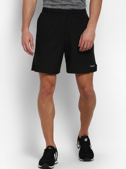 

hummel Men Black Solid Regular Fit Regular Shorts