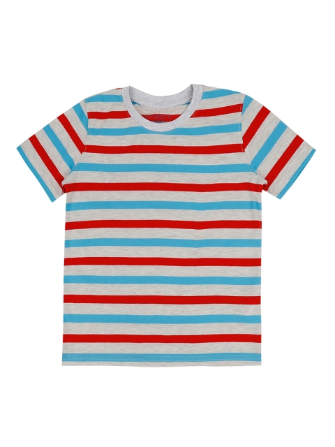 

Pantaloons Junior Boys Grey Striped Round Neck T-shirt