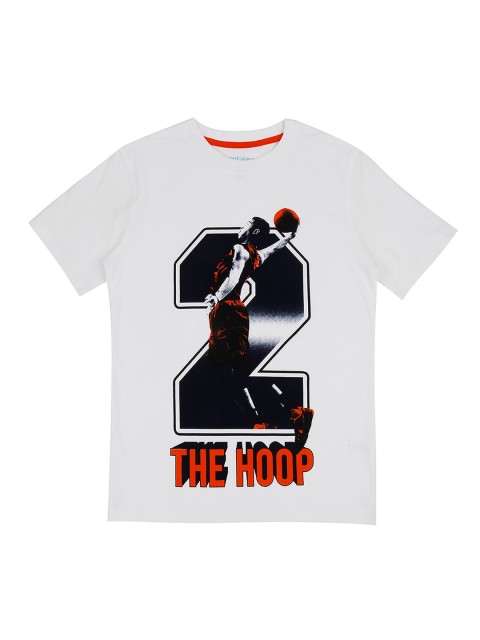 

Pantaloons Junior Boys White Printed Round Neck T-shirt