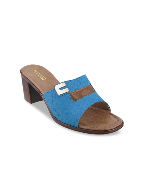 

Mochi Women Blue & Beige Solid Sandals
