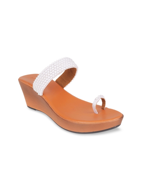 

Mochi Women Off-White Embellished Sandals