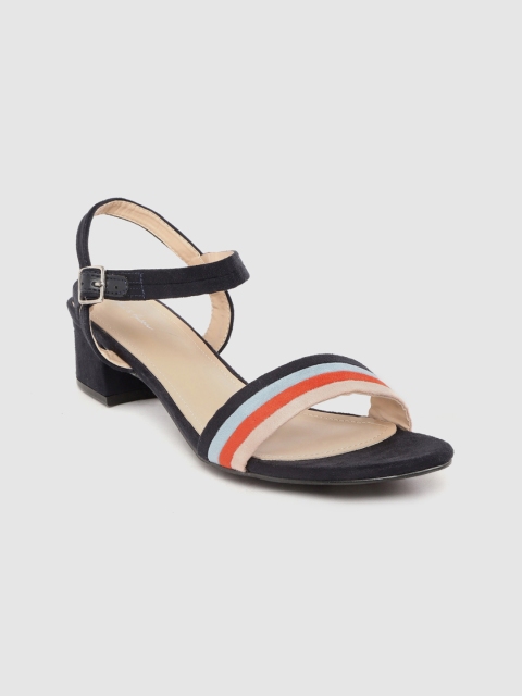 

Mast & Harbour Women Blue & Red Striped Block Heels