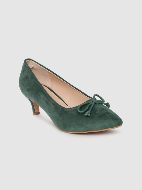 

DressBerry Women Green Solid Pumps