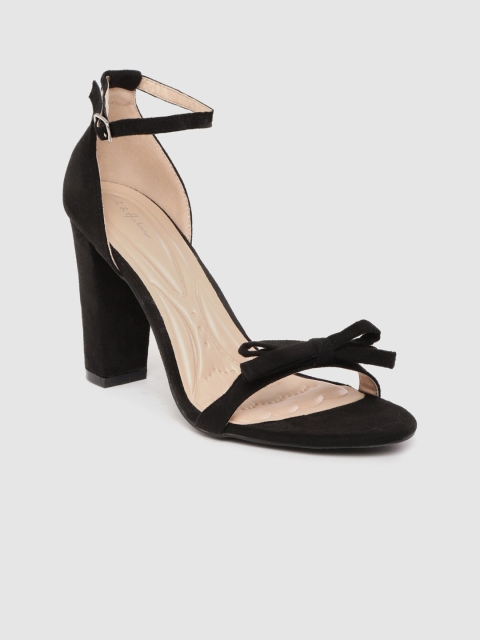 

Mast & Harbour Women Black Solid Block Heels with Bow Detail