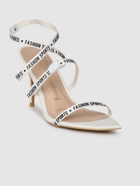 

DressBerry Women White Printed Pumps