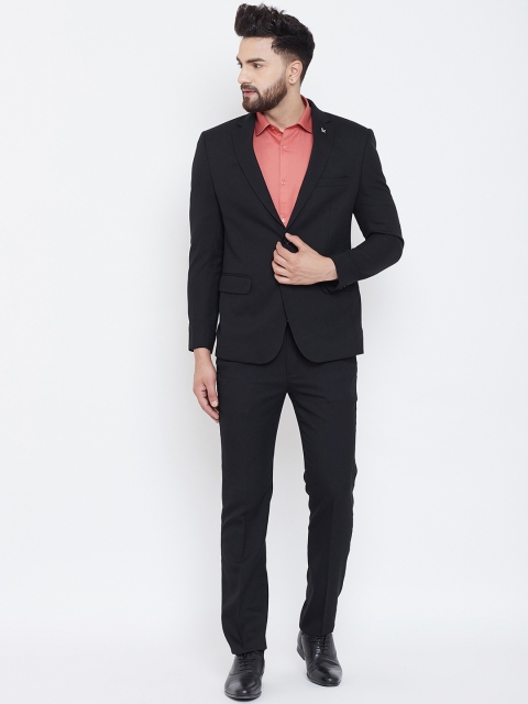 

Canary London Men Black Solid Slim-Fit Single-Breasted Formal Suit