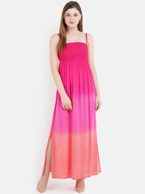 

Aditi Wasan Women Pink Colourblocked Maxi Dress