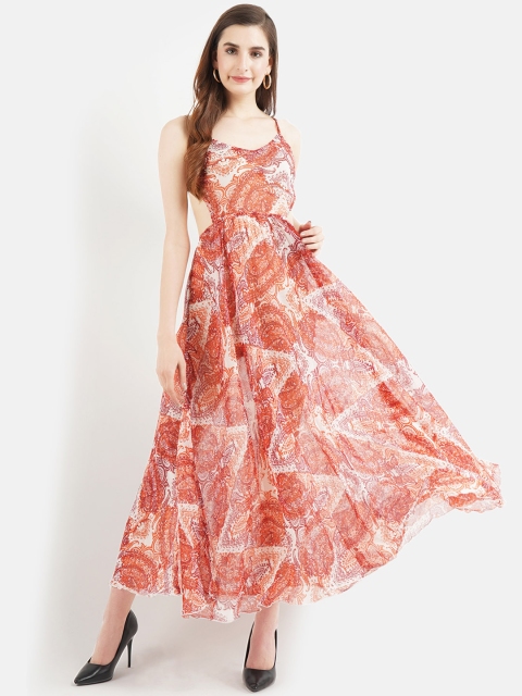 

Aditi Wasan Women Cream-Coloured Printed Maxi Dress