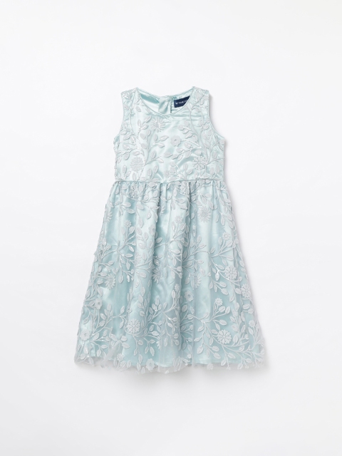 

Fame Forever by Lifestyle Girls Blue Printed Fit and Flare Dress