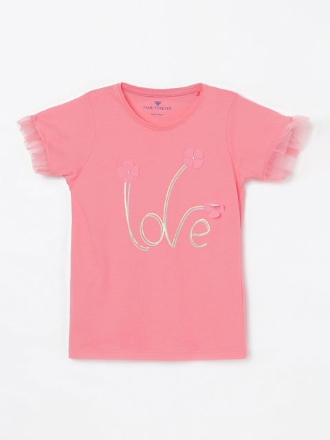 

Fame Forever by Lifestyle Girls Pink Printed Top
