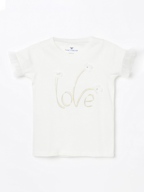 

Fame Forever by Lifestyle Girls White Printed Top