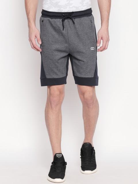 

Ajile by Pantaloons Men Navy Blue Colourblocked Slim Fit Sports Shorts