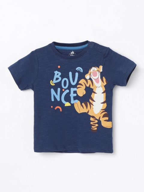

Juniors by Lifestyle Boys Navy Blue Tigger Printed Round Neck T-shirt