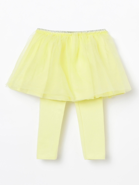 

Juniors by Lifestyle Girls Yellow Solid Ankle-Length Skeggings