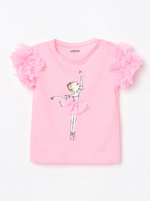 

Juniors by Lifestyle Girls Pink Printed Top