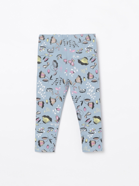 

Juniors by Lifestyle Girls Blue & Grey Printed Ankle-Length Leggings