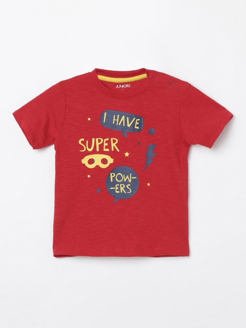 

Juniors by Lifestyle Infant Red & Blue Printed Round Neck T-shirt