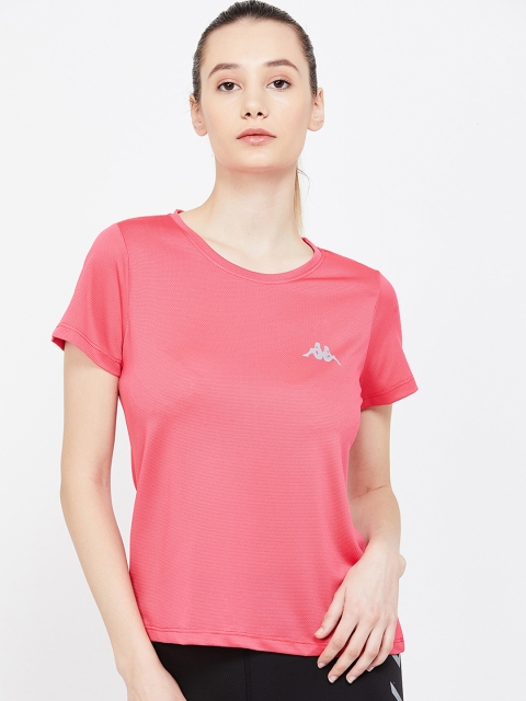 

Kappa Women Pink Solid Round Neck T-shirt