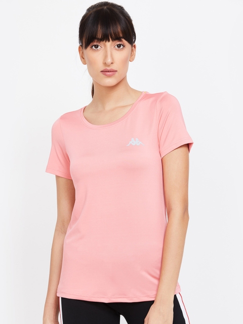 

Kappa Women Pink Solid Round Neck T-shirt