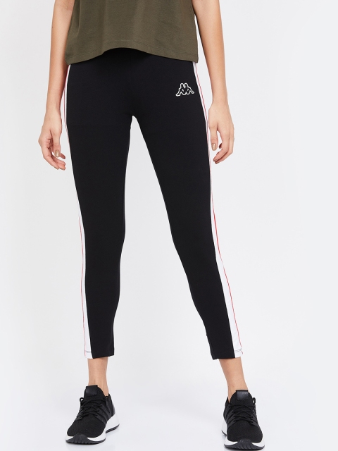 

Kappa Women Black & White Striped Tights